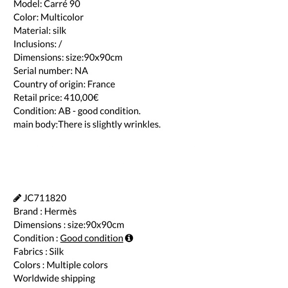 Vintage Hermes Scarf- bought in Paris - Picture 4 of 4